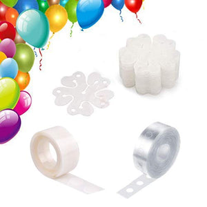 Party Propz Birthday Decoration Accessories - Set of 7pcs, Party Supplies for Birthday | Balloon Arch Strip | Balloon Tape Strip and Glue Dots | Balloon Flower Clips for Decoration | Balloon Glue Dot