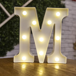 Party Propz Marquee Alphabet Light Letters (M)- 1pc | Led Name Light for Room Decoration | Aesthetic Room Decor Items | Letter Light Room Decor | Home Decor Items for Living Room | Gaming Room Decor