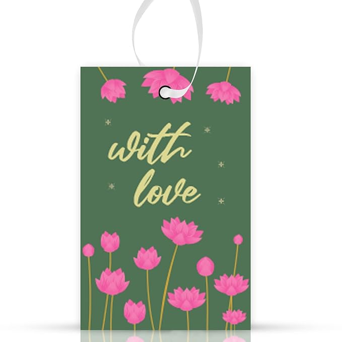 Party Propz with Love Tags - 21 Pcs, Premium with Love Tags for Gift | Tags for Packaging Gift with Ribbon | with Love Cards Tags for Gifts | Diwali Gift Tags | with Love Card for Return Gift