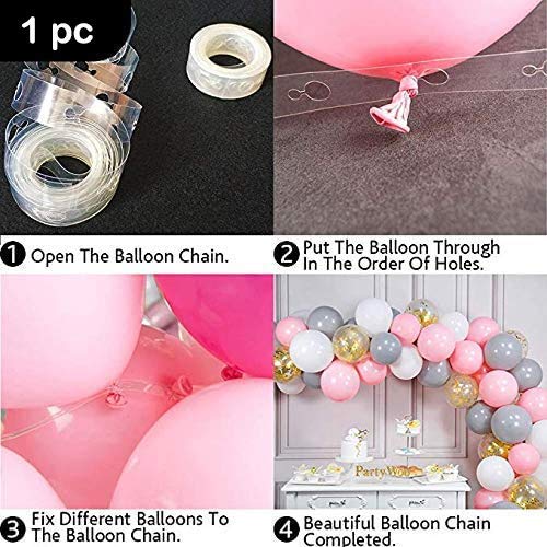 Party Propz Plastic Balloon Garland,Kit, Set Of 19,Multicolor