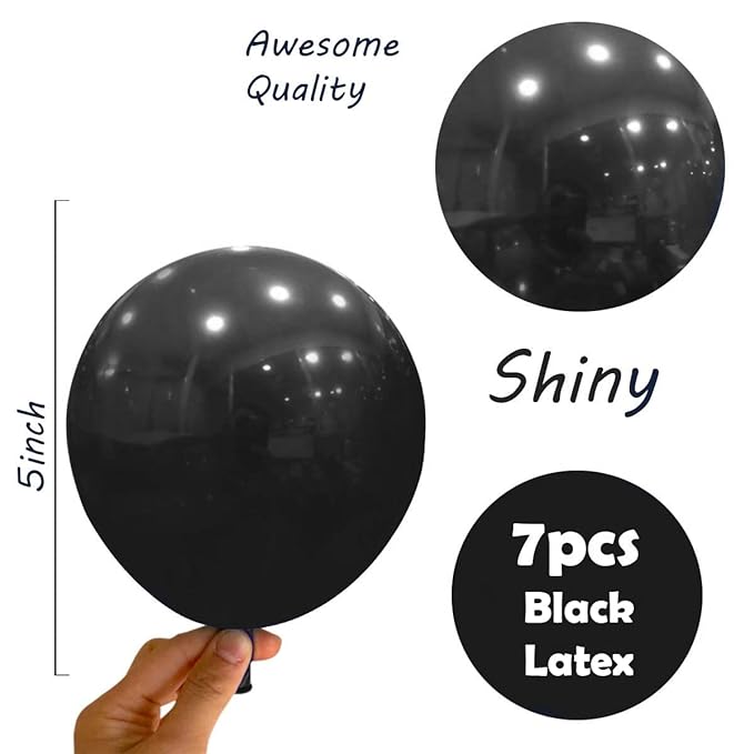 Party Propz Happy Birthday Balloon Cake Topper Black and Golden Confetti, Exclusive Toppers Item kit for Boys,Husbands,Kids,Babies Cakes Decorations/Party Supplies/Bday Decor/Latest Balloons Toppers