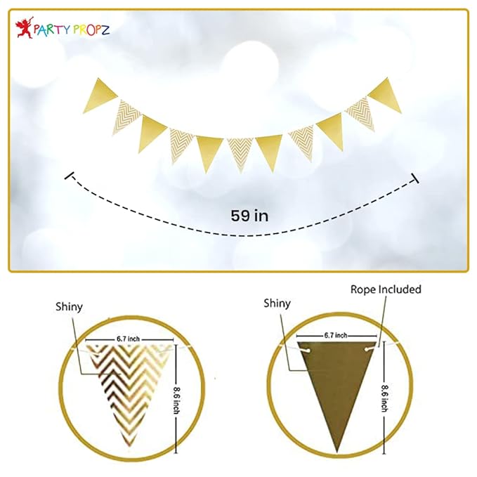 Party Propz Half Birthday Decorations For Baby Combo - 3Pcs Items Set With Led Fairy Light For 6M Birthday Decorations For Boy - 1/2 Birthday Decorations For Boys - Half Bday Banner,Half Way To One