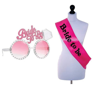 Party Propz Bride To Be Sash And Eyeglass Combo For Bachelorette Parties/Bride To Be Decorations/Bride Accessories