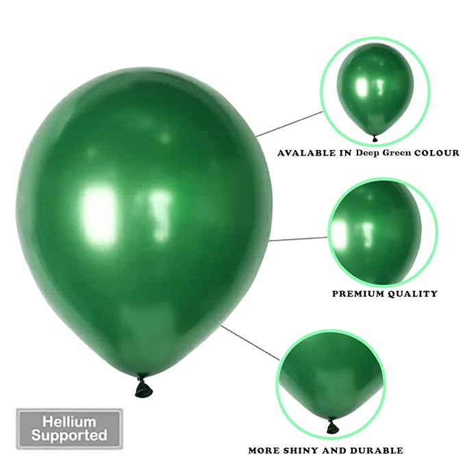 Party Propz Green Balloon Decoration Combo - Pack of 50 Green Balloons (Rubber)