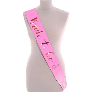 Party Propz Bride To Be Sash - Pink Sash For Bride To Be Party | Bride To Be Decoration Set Combo | Bachelorette Party Decorations | Bride To Be Sachet | Bride To Be Props For Bachelorette Party