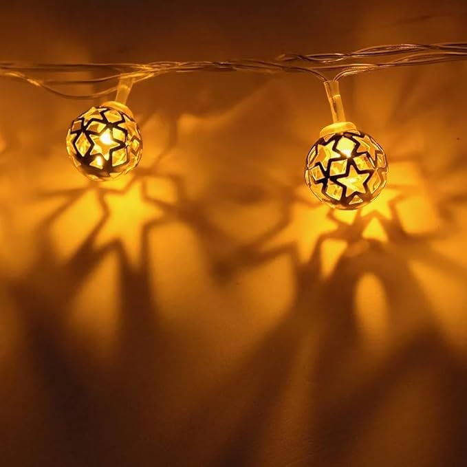 Party Propz Led Lights for Decoration - 14ft, 10 Led, Decorative Lights for Home Decoration | Warm White Fairy Lights for Decoration | Series Lights Indoor Outdoor | Ball Lights Decor | Fancy Lights