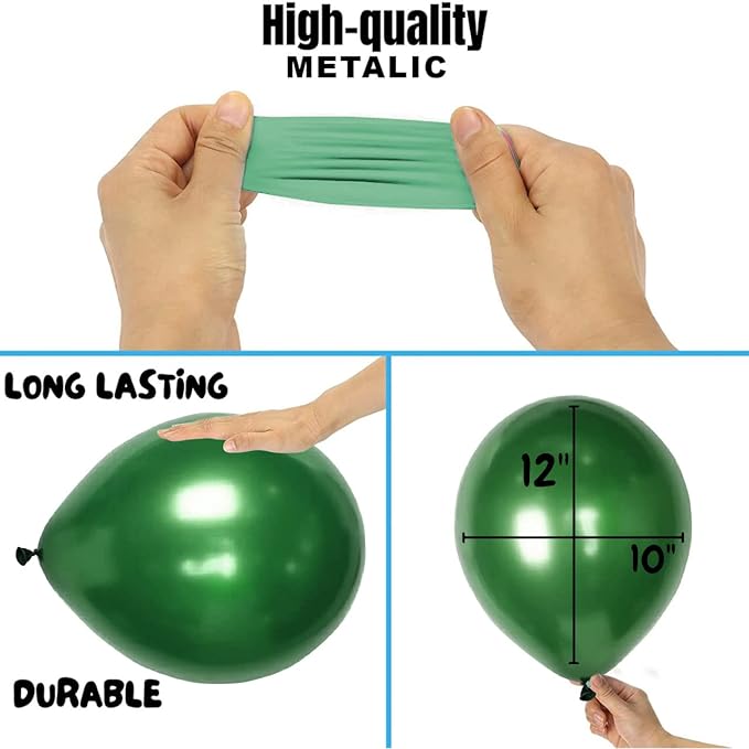 Party Propz Green Balloon Decoration Combo - Pack of 50 Green Balloons (Rubber)