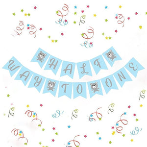 Party Propz Its My Half Birthday Banner(cardstock) - Set Of 1 Pcs | Happy Half Birthday Banner(cardstock) | 1/2 Birthday Decorations for Girls | Half Months Bday Decorations for Boys