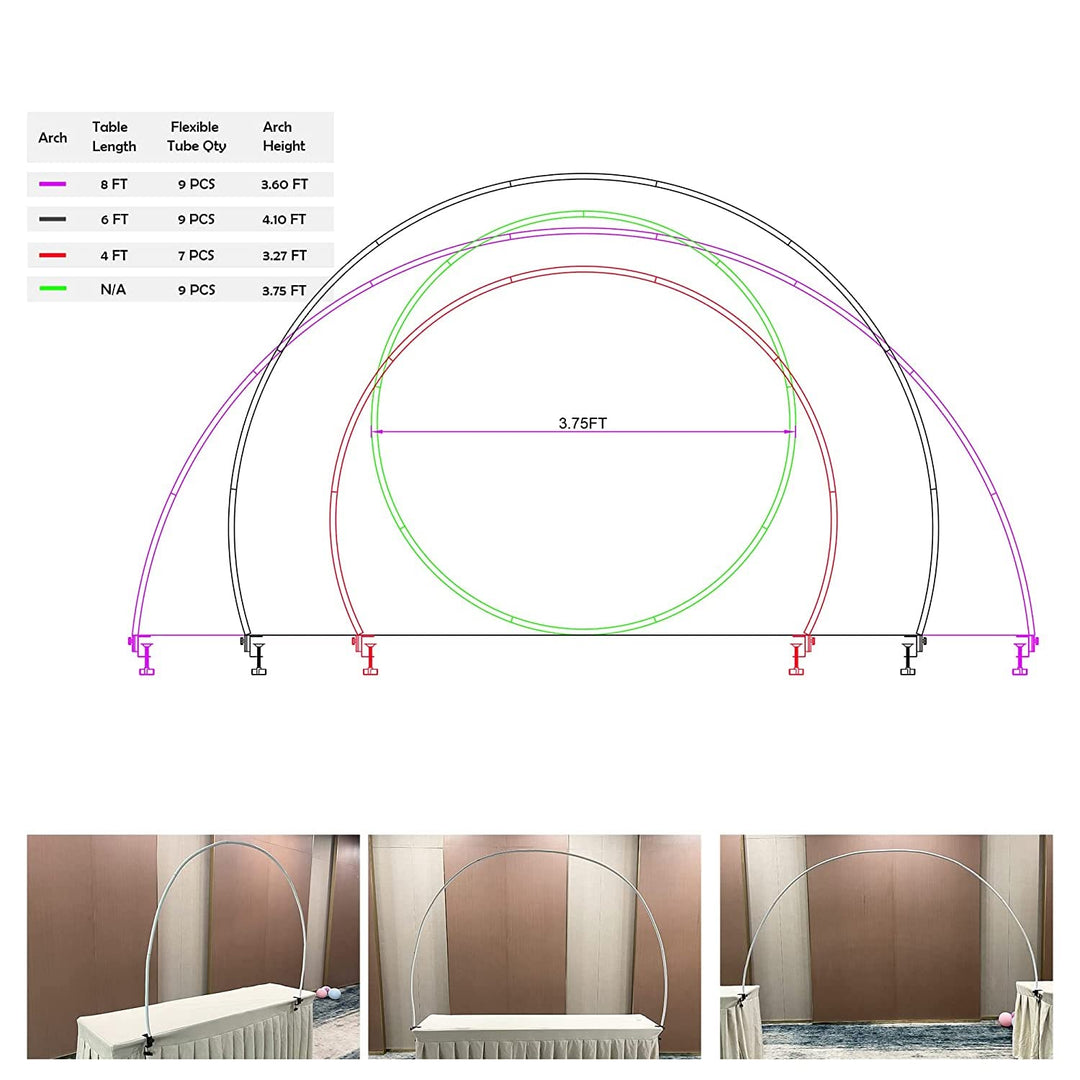 Party Propz Polypropylene (PP) Balloon Arc Stand For Decoration - 1Pc Balloon Stand For Decoration/Backdrop Stand For Decoration/Stand For Decorations For Balloon/Balloon Decoration Stand