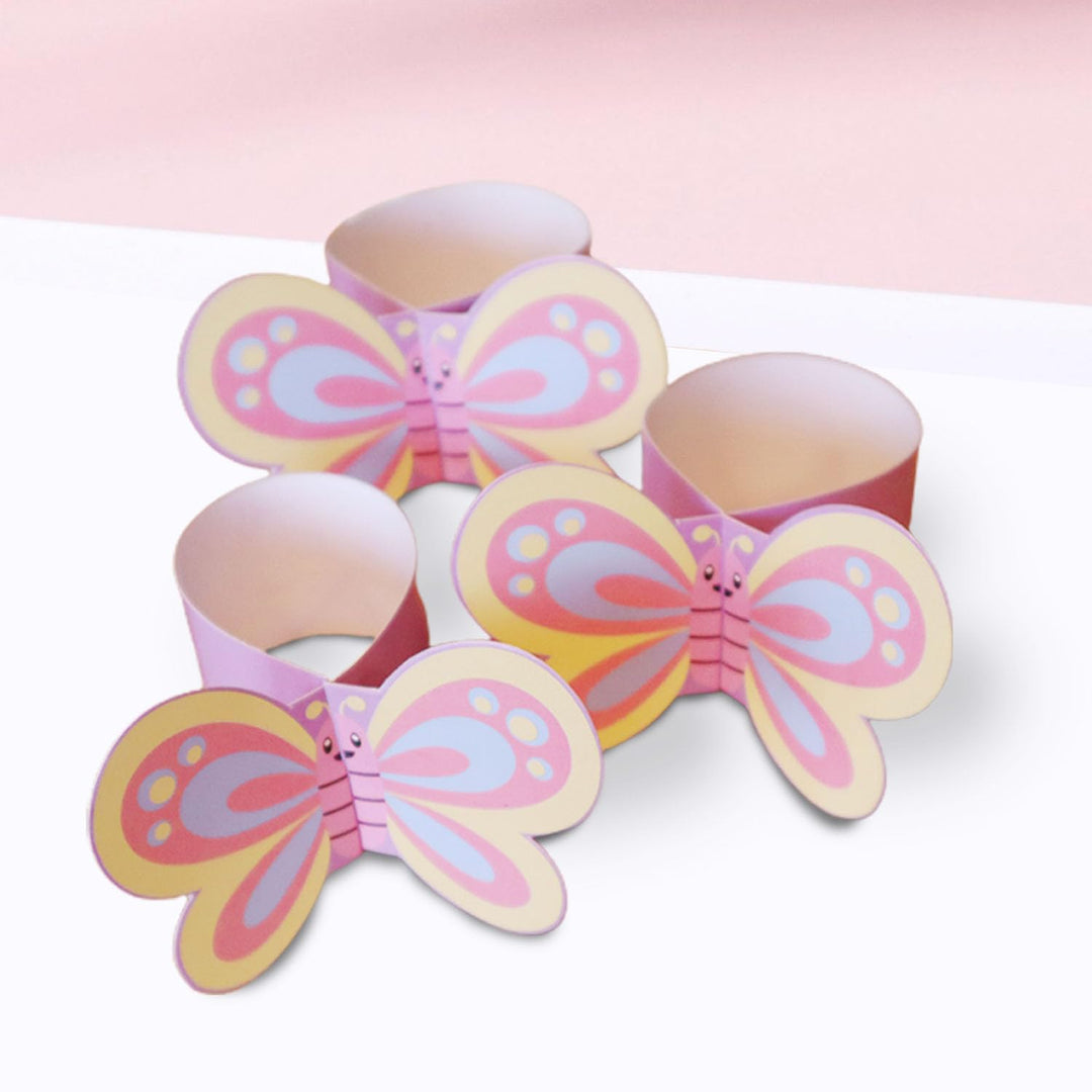 Party Propz Butterfly Theme Party Favours Pack - 10Pcs, Butterfly Wrist Bands | Return Gifts For Kids | Butterfly Theme Birthday Decoration | Wrist Band For Kids | Butterfly Theme Return Gifts