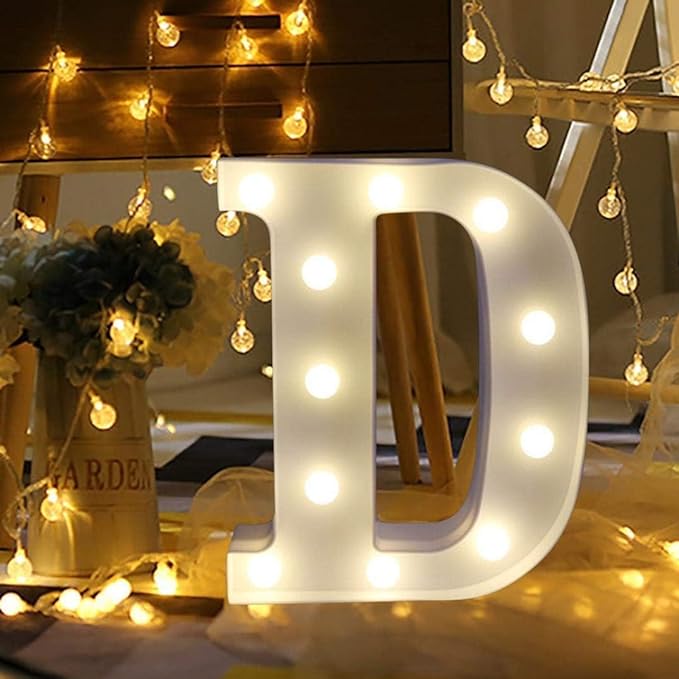 Party Propz Marquee Light Alphabet - 1pcs Marquee Light Alphabet D/Alphabet D Light/Marquee Letter Lights/Letter Lights For Decoration/Light Letters For Decoration /