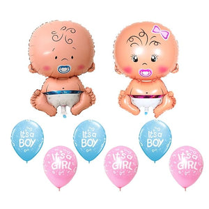 Party Propz Baby Shower Decoration Items - 24pcs, Baby Foil Balloons For Decoration | Balloons For Baby Shower Decoration | Baby Shower Balloons | Baby Shower Balloons Decoration | Baby Shower Props