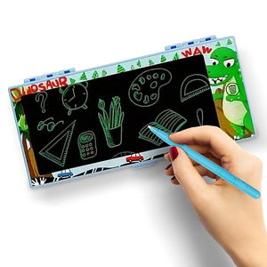 Party Propz Pencil Box for Kids - Special Pencil Case with LCD Screen (Dinosaur Theme) | Magic Pencil Box for Kids | Pen Case for Students | Cute Pencil Box with LCD Screen for Girls & Boys