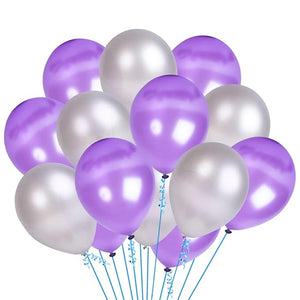 Party Propz purple silverk Balloons -100Pcs For Happy Birthday Balloon Decoration Boys, men, Husband/Balloon Garland Kit/Metallic Helium Ballons/Ballon Items For Décor