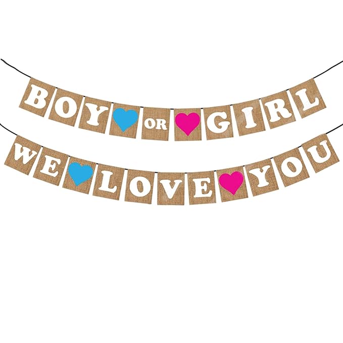 Party Propz We Love Banner (Cardstock) - Set of 1 Baby Shower Decoration Items | Baby Shower Party Supplies | Baby Shower Party Decoration | Baby Shower Decoration At Home | Baby Shower Props