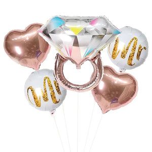 Party Propz Bride To Be Decorations Set Combo Foil Balloons -Pack Of 5Pcs Bride To Be Rose Gold Foil Balloons | Bridal Shower Decorations Kit | Bachelorette Party Decorations | Bride To Be Accessories