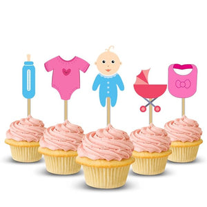 Party Propz Baby Shower Cup Cake Topper (Set of 14) / Baby Shower Cake Decoration/Happy Birthday Cake Topper/Baby Shower Party Supplies/Baby Shower Cup Cake Toppers Birthday