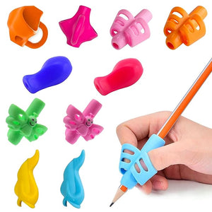 Party Propz Pencil Gripper For Kids Writing - 10Pcs Pencil Holder, Pen Holder Or Finger Grip Handwriting Pencil Grip Holder For Beginner, Kids 3 Years, preschoolers/Pen Holder For Kids