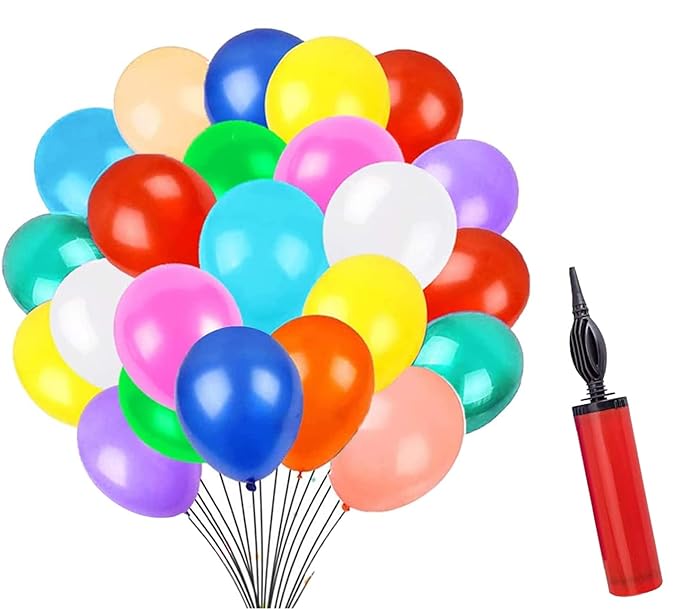 Party Propz Rubber Multicolor Balloons For Birthday - Pack Of 101Pcs, Happy Birthday Decoration Kit | Multicolor Balloons Decoration For Birthday | Balloon Decoration Kit | Birthday Decoration Items