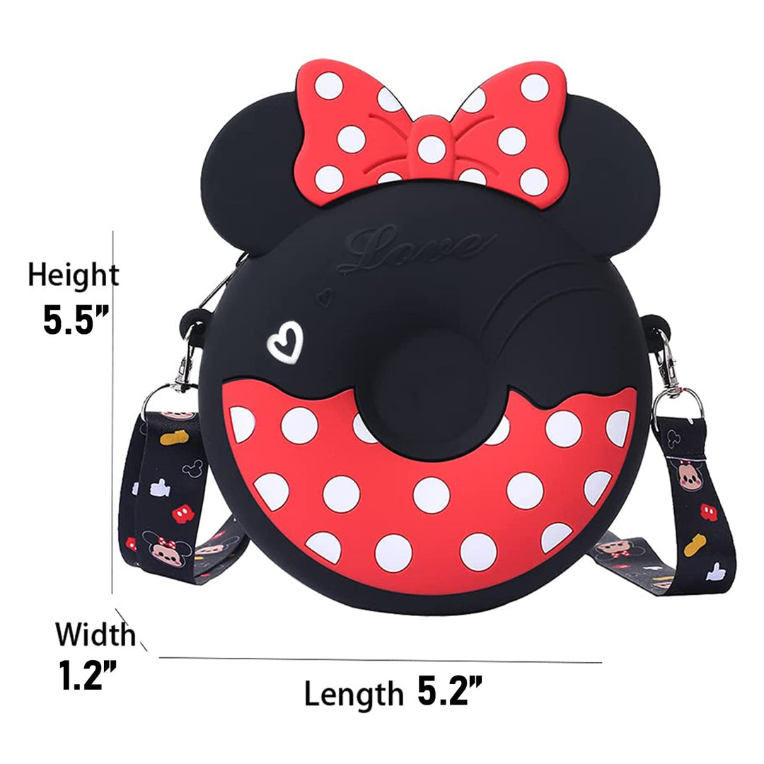 Party Propz Mickey Pop it Bag For Girls Fidget Toys Purse Women, Red Pop Shoulder Bags Party Mickey Bag Toy,Sensory Silicone Pop Fidget Toy,Anxiety Stress Relief,Return Gifts For Kids - Set of 1