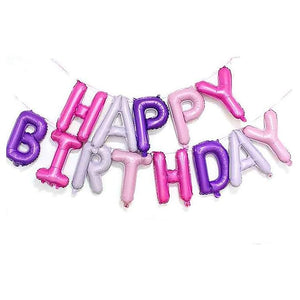 Party Propz Happy Birthday Pastel Foil Balloon Alphabet 1pc for Decorations/Birthday Decoration Kit Items Combo Set/Ballon for Husband, Kids