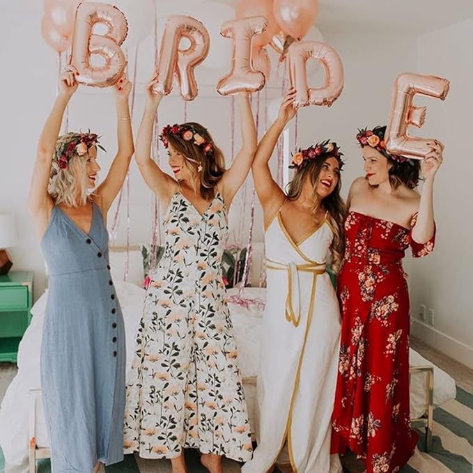 Party Propz Rose Gold Bride to Be Foil Banner (cardstock) - Bride to Be Decoration Set Combo | Bachelorette Party Decorations | Bride to Be Banner | Bride to Be Decoration