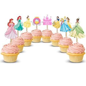 Party Propz™ Princess Cup Cake Topper set of 24 Pieces/Princess Birthday Party Supplies/Princess Birthday Party Decoration/Princess Theme Cake Decoration