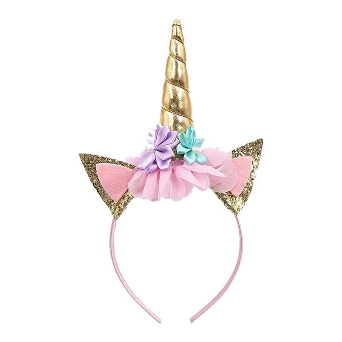 Party Propz Unicorn Hair Band For Girls - Hairband For Kids | Unicorn Headband | Unicorn Gifts For Girls | Unicorn Party Accessories For Girls | Unicorn Birthday Decorations For Girls