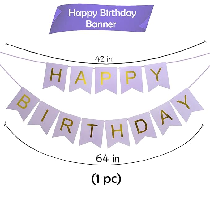 Party Propz Happy Birthday Banner - 1pcs Happy Birthday Decoration Kit/Birthday Banner For Girls/Happy Birthday Decoration For Girls/Birthday Backdrop Banner