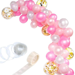 Party Propz Pink Balloons Garland Arch Kit -112Pcs For Happy Birthday Balloon Decoration Girls, Women, Wife/Balloon Garland Kit/Ballon Arch Kit/Pink Metallic Helium Ballons/Ballon Items For Decor