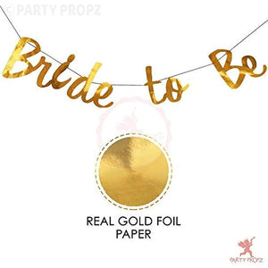 Party Propz Rose Gold Bride To Be Banner- 1 Pc Bachelorette Party Decoration | Bride To Be Decoration Set Combo | Bridal Shower Decorations Kit | Bachelorette Party Decorations For Bride