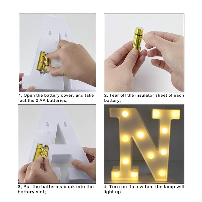 Party Propz Marquee Alphabet Light Letters for Room Decor Lights - (&) Led Lights for Room Decoration - Asthetic Decorations Letter Light for Room Decor Light/Kids Room Decor Items for Name Light