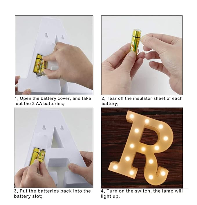 Party Propz Marquee Alphabet Light Letters for Room Decoration Lights-(R) Led Lights for Room Decoration | Asthetic Decorations Letter Light for Room Decoration Light