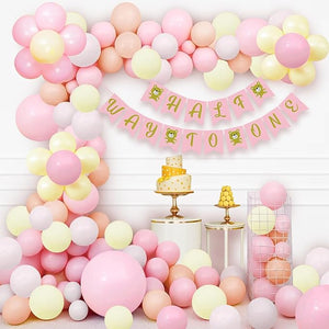 Party Propz Half Birthday Decorations For Baby Girl - Huge 87Pcs Combo|1/2 Birthday Decorations Balloons For Girls|Half Birthday Decoration|With Half Way To One Banner (Cardstock)|Pink