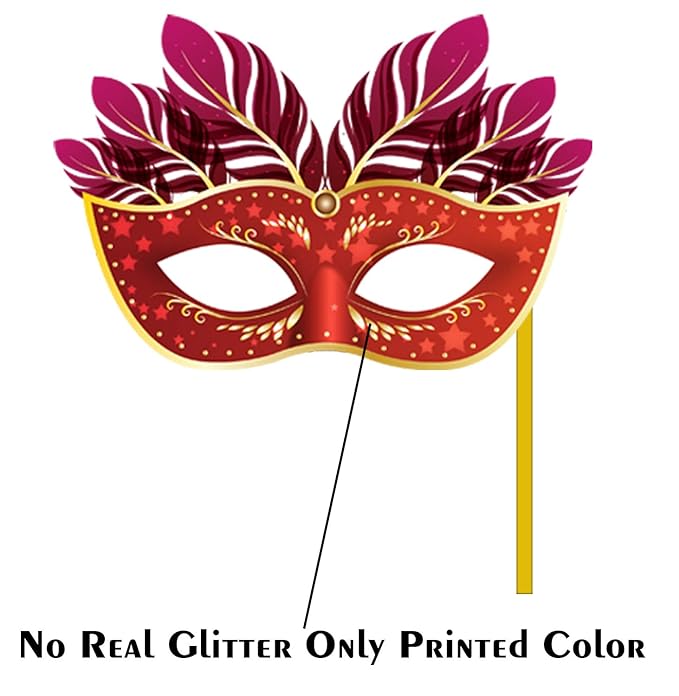 Party Propz Bachelor Party Mask- 16pcs Bachelorette Party Props | Bride To Be Props | Bridal Shower Decorations | Bridesmaid Props | Bachelorette Party Decorations, Eye Mask For Party, Masquerade Mask