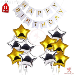 Party Propz 11Pcs Happy Birthday Decoration Items For Kids,Boys,Girls,Wife,Husband,Adults, Party Supplies,