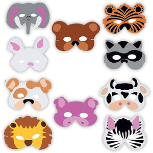 Party Propz Animal Eye Mask - Animal Mask For Kids Face | Jungle Theme Birthday Decoration | Animal Mask For Boys Girls | Animal Theme Birthday Decoration | Birthday Masks For Kids Party