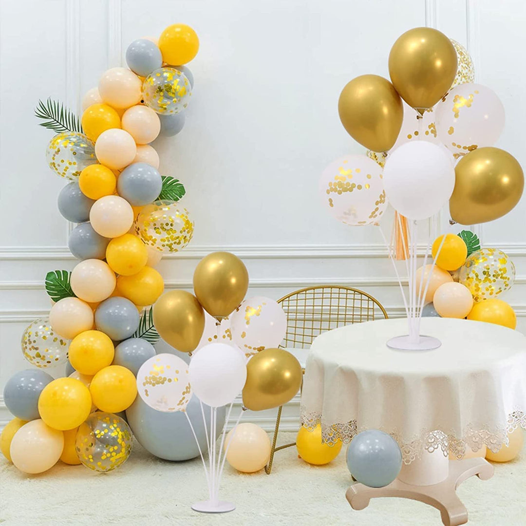 Party Propz 2pcs Balloon Stand for Decoration Birthday - Happy Birthday Balloons Decorations for Birthday, Anniversary Decoration(Expanded Polypropylene Foam)