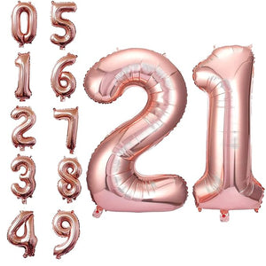 Party Propz 1 Number Foil Balloon - 16 Inch Rose Gold Number 1 for Birthday Decoration | Number 1 Foil Balloons for Birthday | Helium Balloon | 1 Balloon for Birthday | One Number for First Birthday