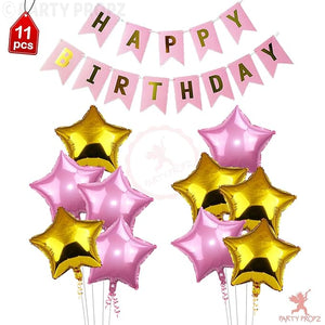 Party Propz 11Pcs Happy Birthday Decoration Items For Kids,Boys,Girls,Wife,Husband,Adults, Party Supplies,