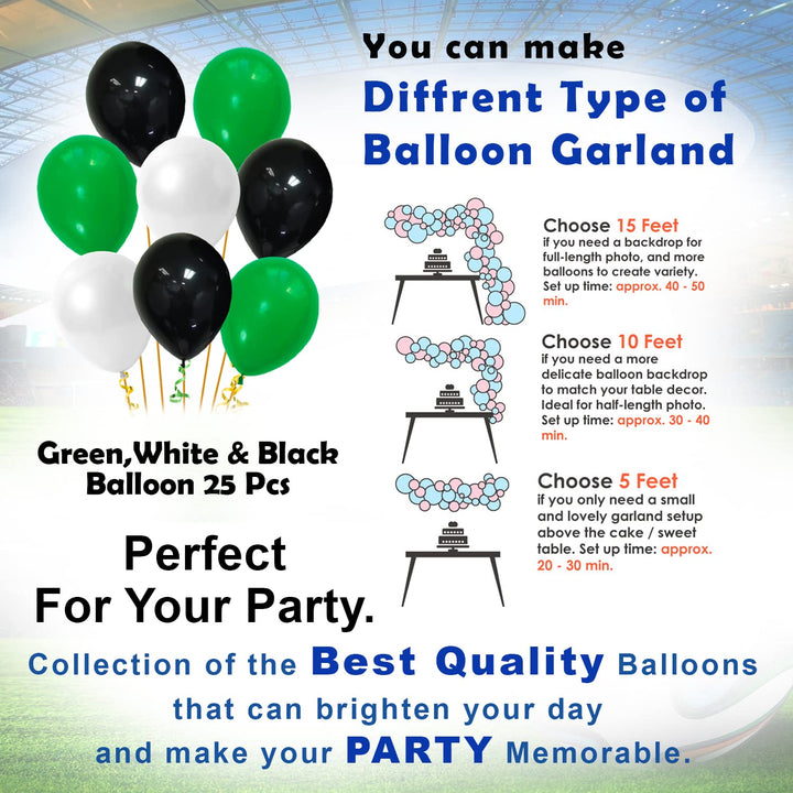 Party Propz Football Theme Birthday Decoration - 43Pcs Happy Birthday Decoration Items for Boy | Soccer Theme Birthday Decoration Items | Football Balloons for Decoration | Kids Birthday Decorations