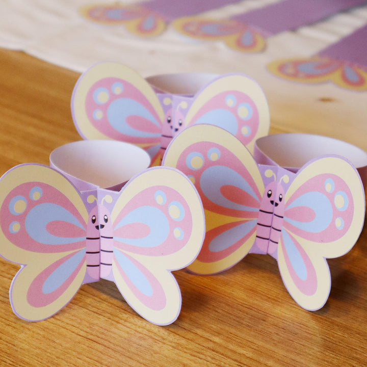 Party Propz Butterfly Theme Party Favours Pack - 10Pcs, Butterfly Wrist Bands | Return Gifts For Kids | Butterfly Theme Birthday Decoration | Wrist Band For Kids | Butterfly Theme Return Gifts