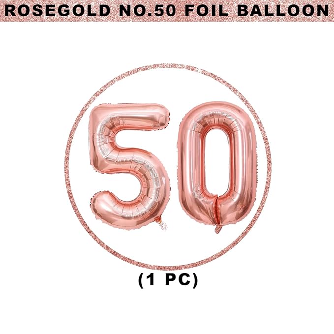 Party Propz 1 Number Foil Balloon - 32 Inch, Number 1 for Birthday Decoration/Rose gold Number 1 Foil Balloon for Kids First Birthday Decoration Items, Anniversary Decoration