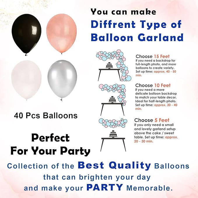 Party Propz Bride to Be Decoration Set Combo - 46Pcs Bridal Shower Decorations Kit | Bachelorette Party Decorations | Fringe Curtains | Rose Gold Bride to Be Balloons Set | Bridal Party Decorations