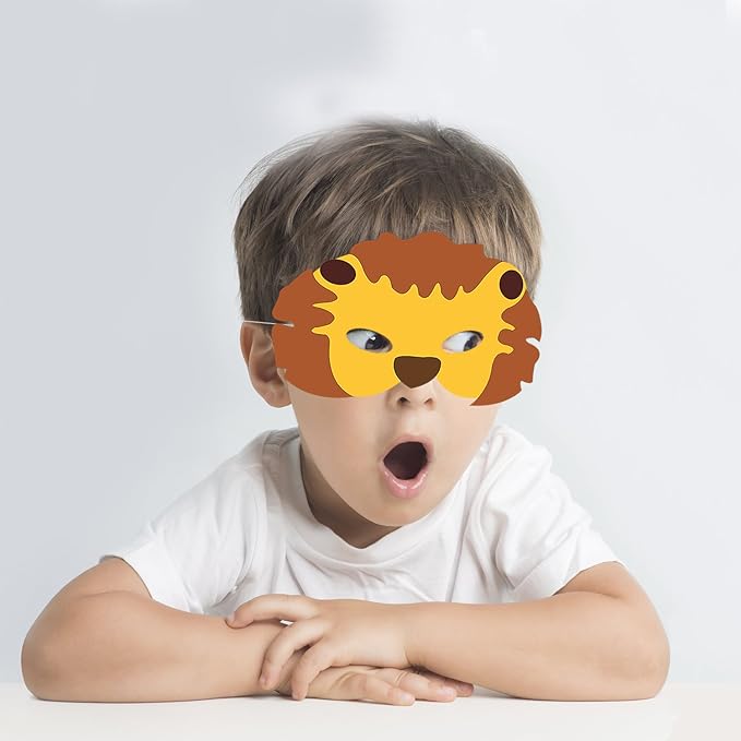 Party Propz Animal Eye Mask - Animal Mask For Kids Face | Jungle Theme Birthday Decoration | Animal Mask For Boys Girls | Animal Theme Birthday Decoration | Birthday Masks For Kids Party