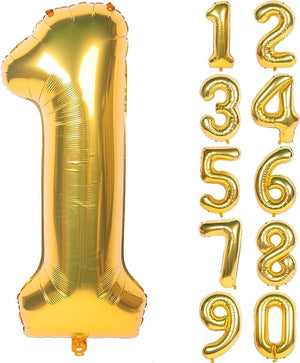 Party Propz 6 Number Foil Balloon, Golden Number Foil Balloon - 16 Inch Foil Balloon/Number 6 Foil Balloon Golden for Kids 6th Birthday Decoration Items, Anniversary Decoration