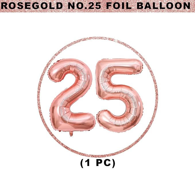 Party Propz 1 Number Foil Balloon - 32 Inch, Number 1 for Birthday Decoration/Rose gold Number 1 Foil Balloon for Kids First Birthday Decoration Items, Anniversary Decoration