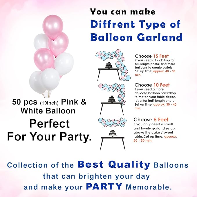 Party Propz 2Nd Birthday Decoration Items For Girls -58Pcs Pink Birthday Decoration With Silver Foil Curtain-2Nd Birthday Party Decorations|Birthday Decorations Kit