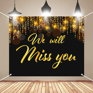 Party Propz We Will Miss You Banner (4x5 ft) - Retirement Party Decorations Backdrop | We Will Miss You Decoration | Farewell Decoration Items | Bon Voyage Party Decorations | Farewell Banner Backdrop