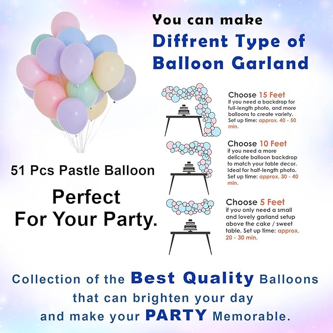 Party Propz Unicorn Decoration For Birthday Girls - Huge 64 Pcs, 2nd Birthday Decorations For Girls | Unicorn Set For Birthday | Pastel Balloons For Decoration | Birthday Decoration Kit | Foil Curtain